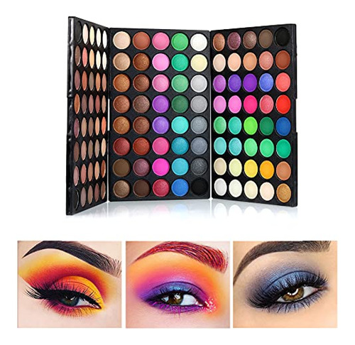 Veronni Mini Paleta De Sombras De Ojos De 120 Colores Vivos,