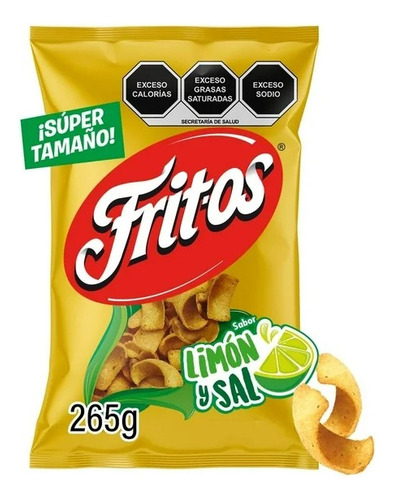 5 Pza Botana Sabritas Fritos Sabor Sal Y Limón 265 G