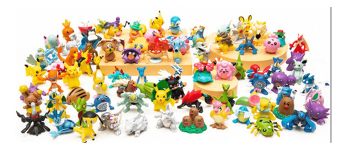 Pokémon Kit 48 Miniaturas Sem Repetições Coleção Brinquedos