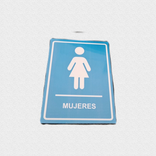 Señalamiento Baño Mujeres 20x27cm. Cinta Doble Cara