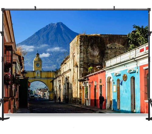 Vista Del Volcán De Arco Antigua Guatemala, Fondos De Fotogr