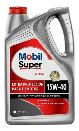 5 Lts Aceite Motor 15w40 Mobil Super Trc-pro - Sintética
