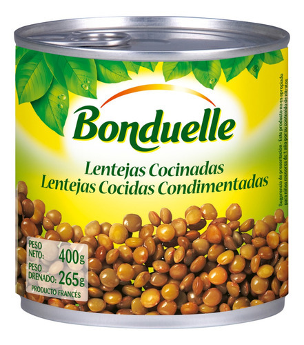 Lentejas Cocidas Bonduelle 400 Gr. Francia