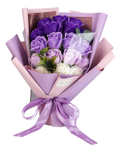 Ramo De Flores De Rosas De Jabón, Arreglos Púrpura