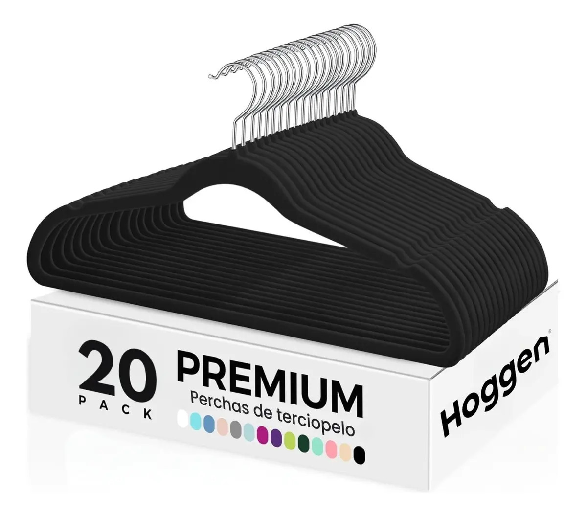 Perchas de Terciopelo Hoggen Pack x20