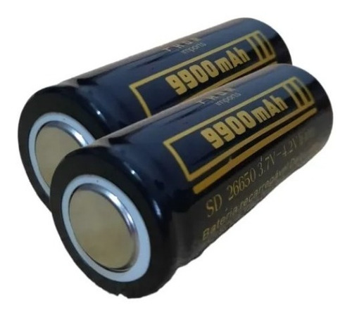 2 Bateria Lanterna T9 E P90 Recarregável 26650 6800mah 3.7v