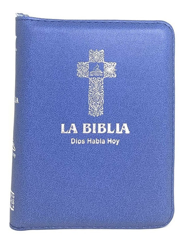 Biblia Católica Pequeña Con Cremallera Azul Dios Habla Hoy