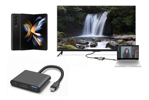 Adaptador Para Samsung Galaxy Z Fold 4 / 3 / 2 Modo Dex Hdmi