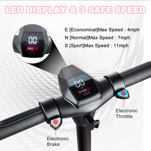 Patinete Eléctrico Niños 150w Pantalla Led Freno Electrónico