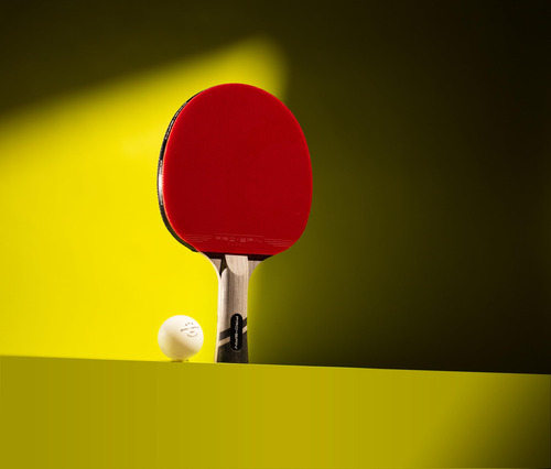 Paletas De Ping Pong Pro Spin Modelo Profesional Fibra Carbo Rojo Tipo De Mango