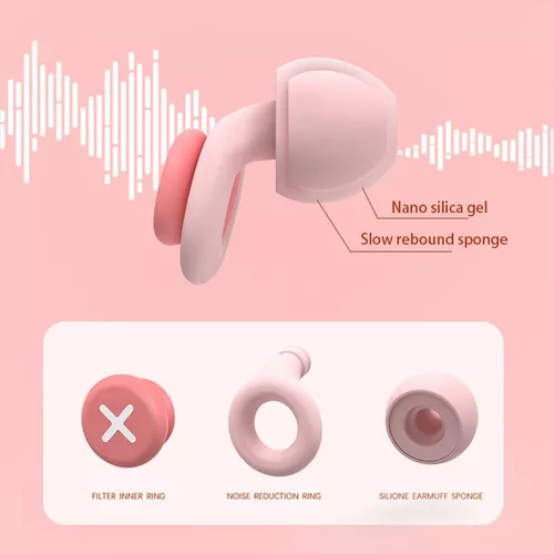 Tapones Oídos Silicona Reducción Ruido Para Dormir 40db
