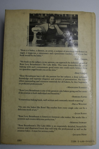 The Cake Bible Rose Levy Beranbaum,dean G. Bornstein C191 (Usado)
