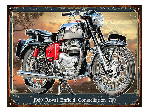 Cartel Chapa Publicidad Royal Enfield 1960 M260