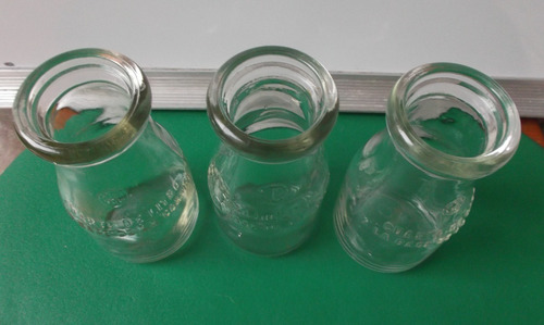 Juego De 3 Envases Antiguos De Leche