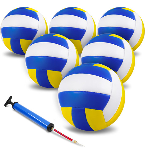 6 Pcs Ballas De Voleibol Tamaño 5, Bolas De Volea Suave Al A
