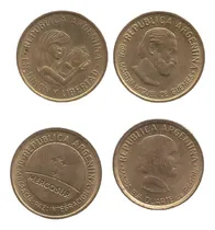 Comprar 4 Monedas Conmemorativas De 50 Centavos Eva Guemes Etc