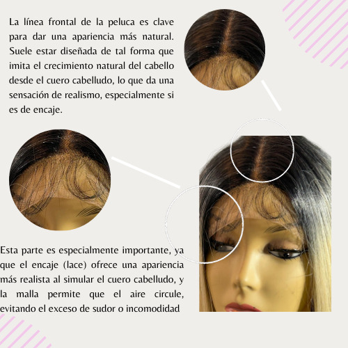Peluca Larga De Mujer Oncologica Rubia Con Rayos Palta Rubio Tt1bash27 L