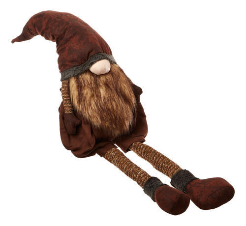 Woodland Plush Patas Largas Gnome Papa Noel Estante Sitter, 