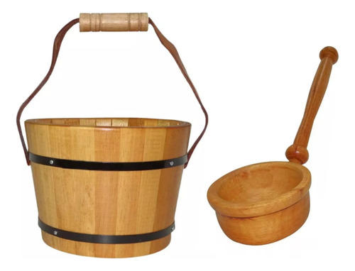 Kit Com Balde E Concha Para Sauna Seca