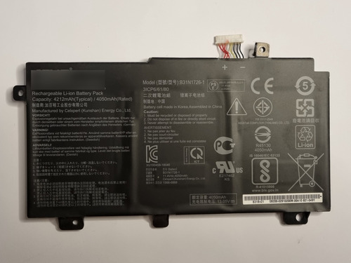 Bateria Asus Original B31n1726-1 Fx505 Fx504 Fx80 Fx86 A15 A