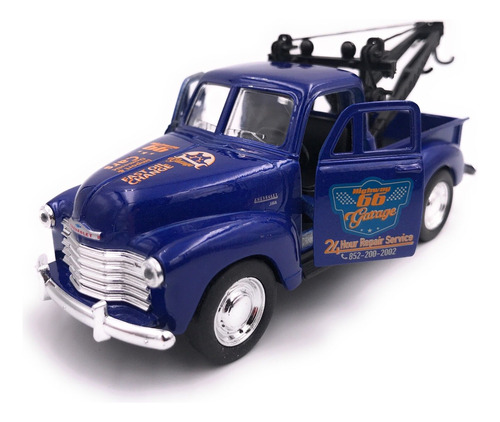 Auto Colección Welly Chevy Tow Truck 1953 1:24 Azul
