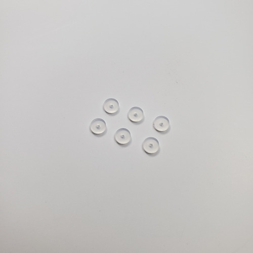 6 Discos Curacion Silicona Piercing Transparente