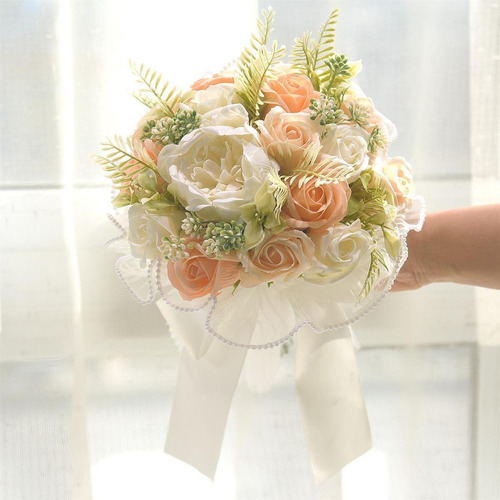 Buquê De Casamento De Noiva Flores Artificiais Buquê De
