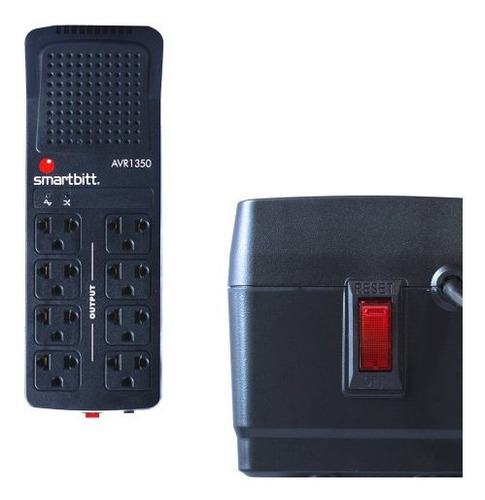Regulador De Voltaje Smartbitt Supresor De Picos 8 Contactos