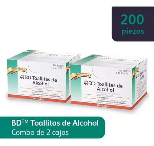 Toallitas De Alcohol Bd - 2 Cajas X 100u