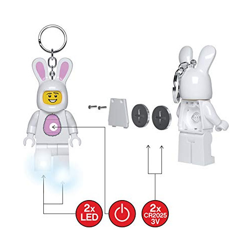 Chaveiro Lego Iconic Bunny Suit Guy Leve De 3 Polegadas