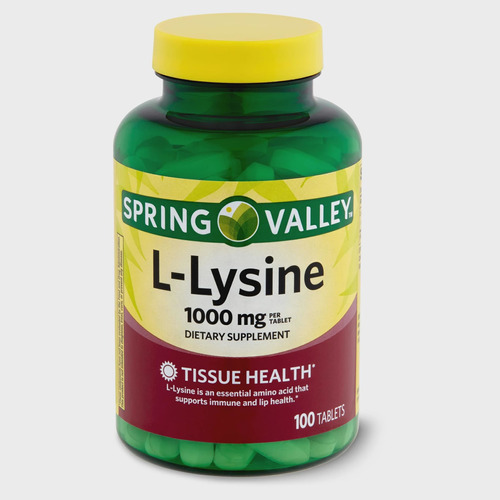 Pastillas L-lisina Spring Valley 1000 Mg 100 Tabletas