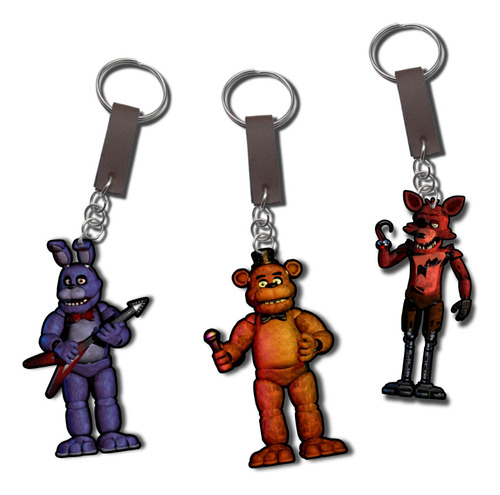 3 Llaveros Five Nights At Freddy's Película Personajes 