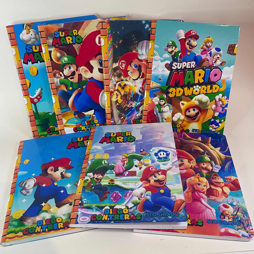 Cuadernos Personalizados Mario Bross 7