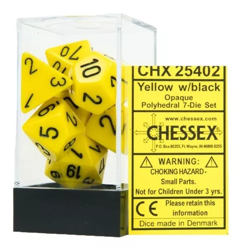 Chessex Chessex Opaco Amarillo Dados Set en Caja CHX25402 