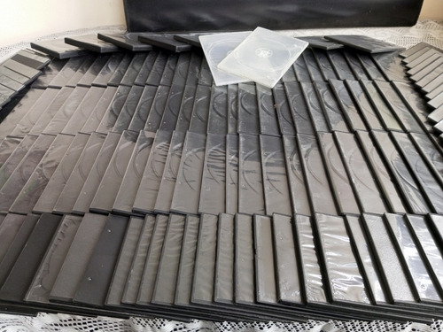 Estuches,porta Dvd,cd,blue Ray-negros-transparentes(160und). (Usado)