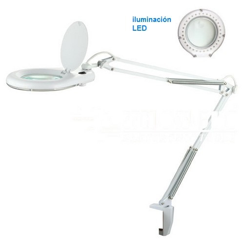 Lámpara Articulada Con Lupa Y Luz Led Zd-129a/led - Takema