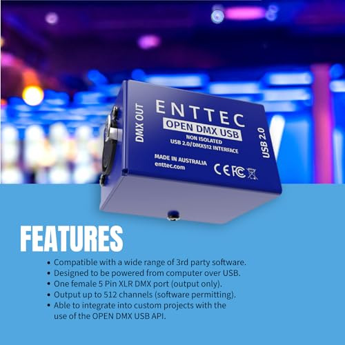 Interfaz De Iluminación Usb Enttec Open Dmx 70303 - Model Bs