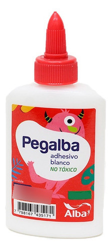 Adhesivo Vinilico Cola Transparente Pegalba Lavable 60gr X12