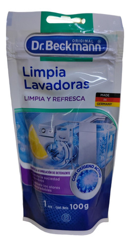 Dr. Beckmann Limpia Lavadoras (limpia Y Refresca) Polvo 100g