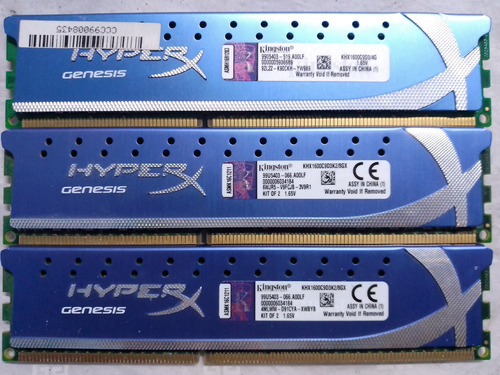 Memoria Ram Ddr3 8gb (2x4gb) 1600mhz Kingston Hiperx Genesis