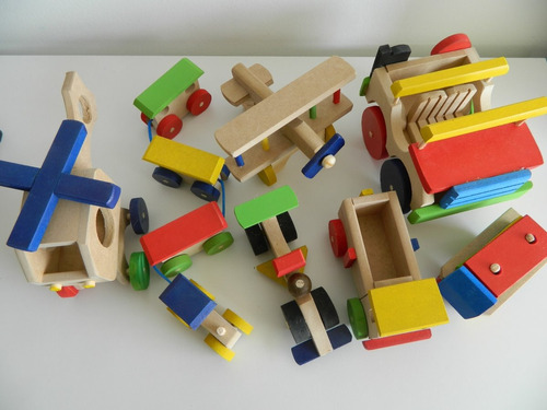 Super Kit De Brinquedos Transportes - Mdf