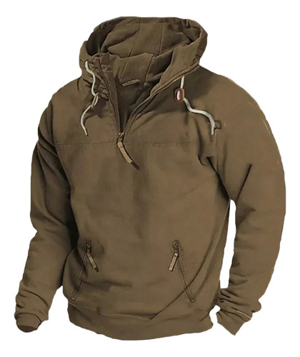 Hombre Con Capucha Color Sólido Deporte Casual Loose Hoodies