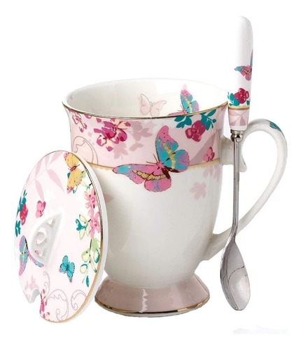 Krysclove Vintage Taza De Té De Cerámica Con Juego De Tapa Y