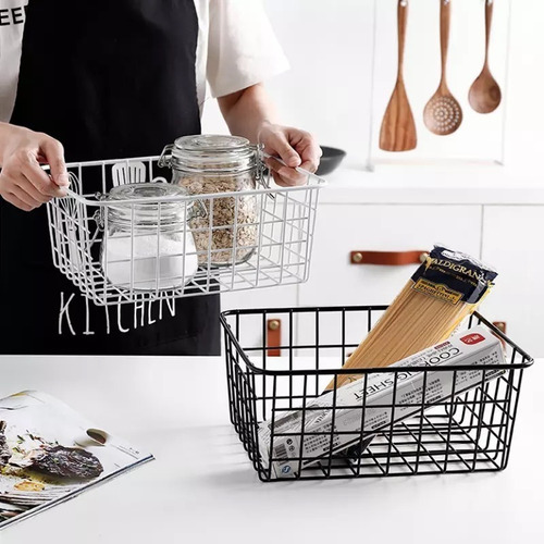 Imagen 5 de 8 de Canastos Cestos De Metal - Organizadores Deco - Disentino®