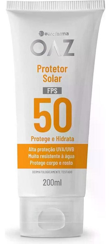 Kit Oaz Protetor Solar Fps50 Corpo E Rosto C/ 4un De 200ml