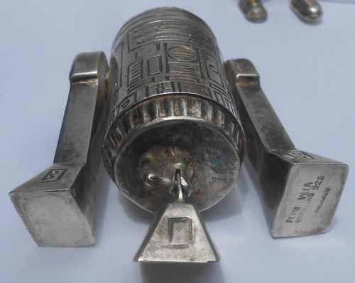 2 Figuras Star Wars Robot C-3po Y R2-d2 En Plata 925 (Usado)