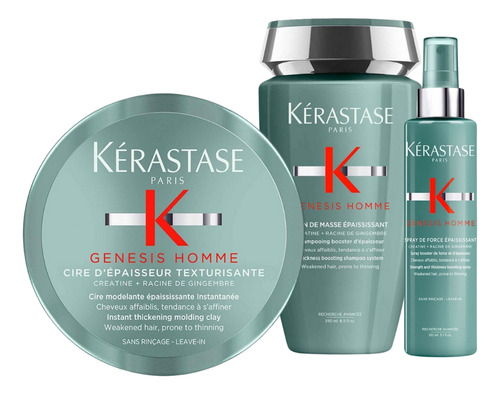 Kit Tratamiento Para Cabello Debil Kerastase Genesis Homme
