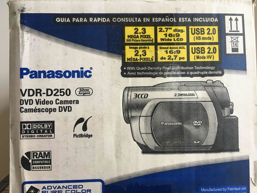 Cámara Panasonic 3ccd  Vdr-d250 Dvd Video Cámara