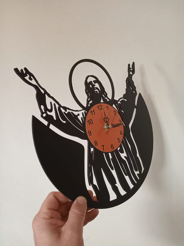 Reloj De Jesús Negro Naranja