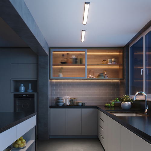 Kit 5 Luminaria Led Elegance Fit 18w 3000k Preto Avant